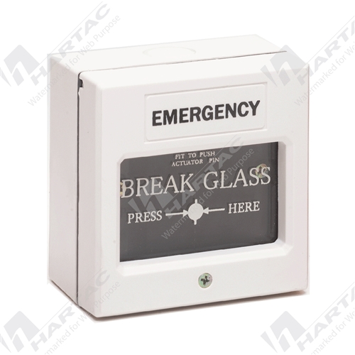 Surface Mount Break Glass Call Point (w/out Polycarb Flap) 86*86*56mm White