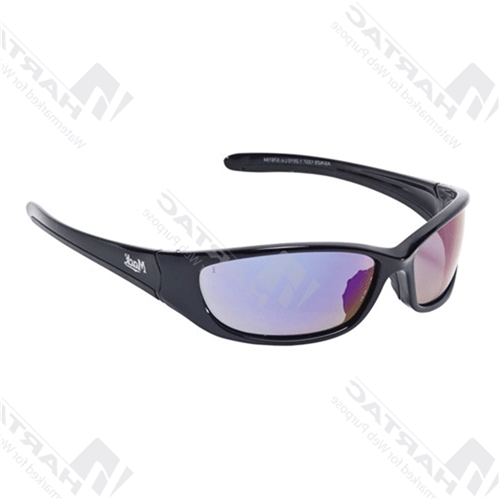 Mack Safety Spectacle Convoy Black Revo Blue Mirror Lens (Pk of 12 Pairs)