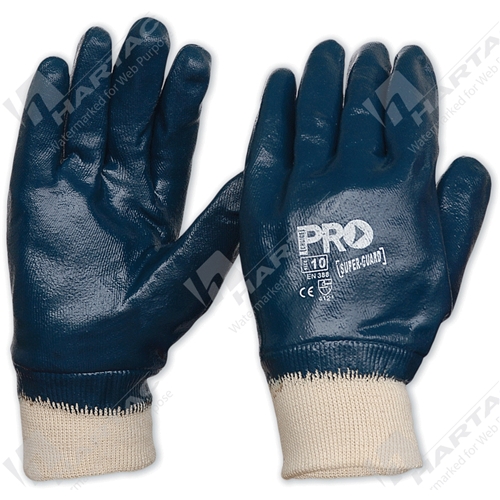 Super-Lite Blue Nitrile Full Dip Gloves Size 9 Pk12