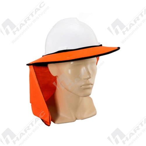 Hard Hat Brim Double Sided w/ Flap Orange/Black