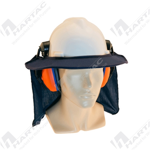 Hard Hat Brim Double Sided /w Brimlock & Flap Earmuff Version Navy