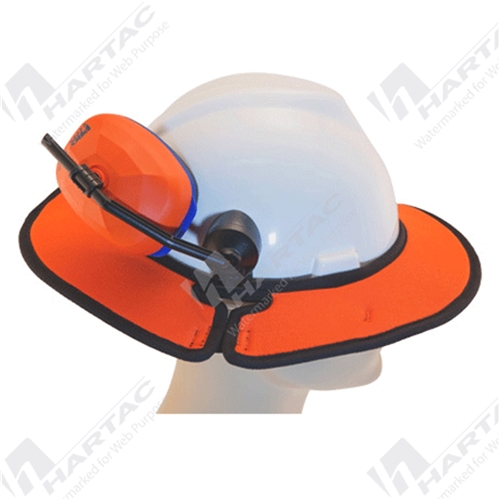 Hard Hat Brim Double Sided /w Brimlock Earmuff Version Orange/Black