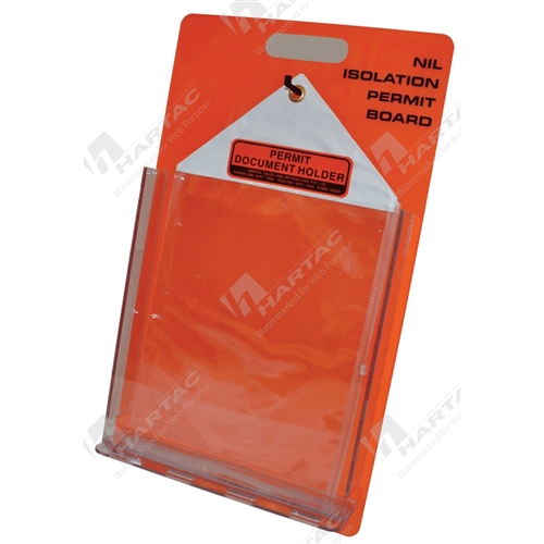 Nil isolation Board Orange With Document Holder Polycarb Steel Hook (Specify Text)