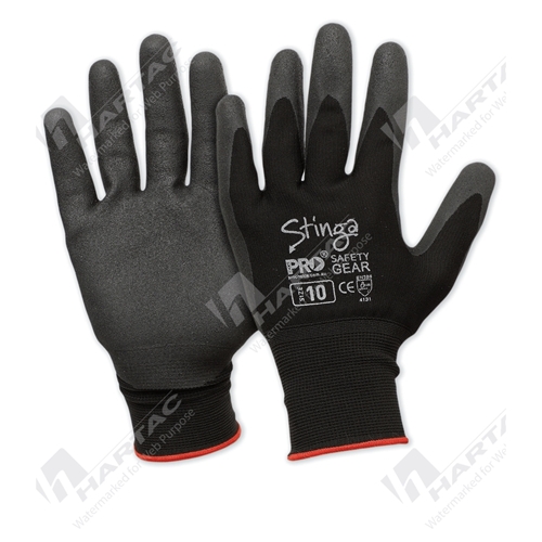 ProSense Stinga Glove Nylon Shell with PVC Foam Coating Size 9 Pk12