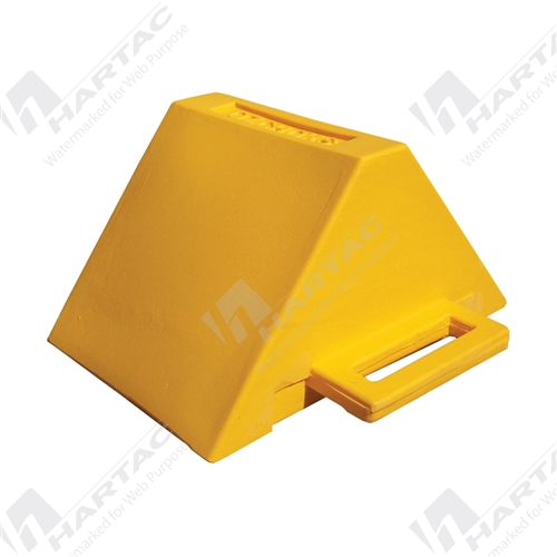 Yellow Wheel Chock 265H x 485L x 380W mm 10kg
