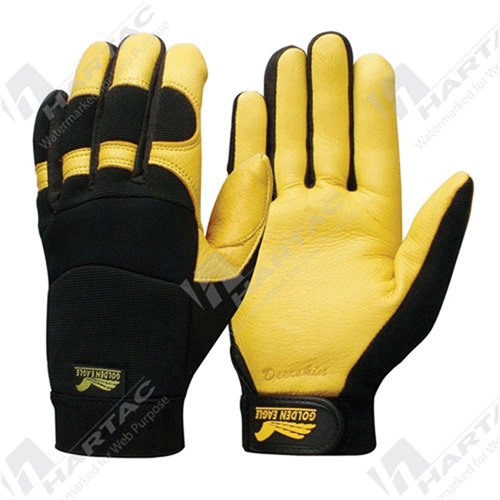 Frontier Glove - Golden Eagle Premium Deerskin Velcro Closure Size L (Pk of 12 Pr)