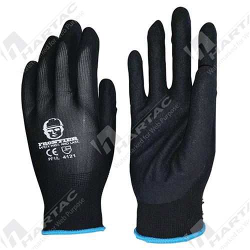 Frontier Glove - Black Nitrile Sand Finish, Size L (Pk of 12 Pairs)