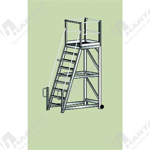 RapidStep HD Work Platform 9 Step Ladder 1000*1000 PlatformArea 2540H*1925L*1200W