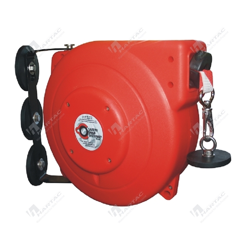 15m Retractable Safety Barrier w/ Red/White Stripe Tape w/ Mag. Mounts