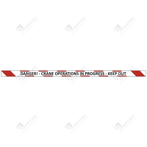 20m Retractable Safety Barrier w/ Red/White Stripe Crane Operations Tape w/ Mag. Mounts