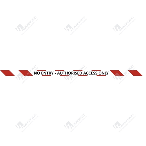 9m Retractable Safety Barrier w/ Red/White Stripe Authorised Access Only w/ SS316 Clip