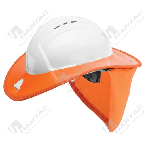 Frontier Snap Brim Orange w/ Orange Neck Flap to Suit STD Hard Hat