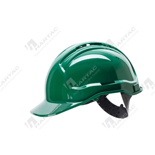 Frontier Tuffgard Hard Hat - Vented 6 Point Web Suspension Green
