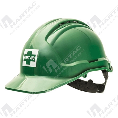 Frontier Tuffgard Hard Hat Vented w/ Warden Printing Red