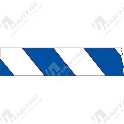 75mm Blue & White Stripe Barricade Tape 100mtr