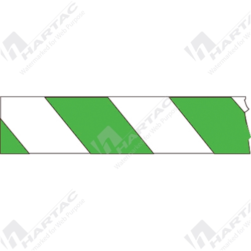 75mm Green & White Stripe Barricade Tape 100mtr