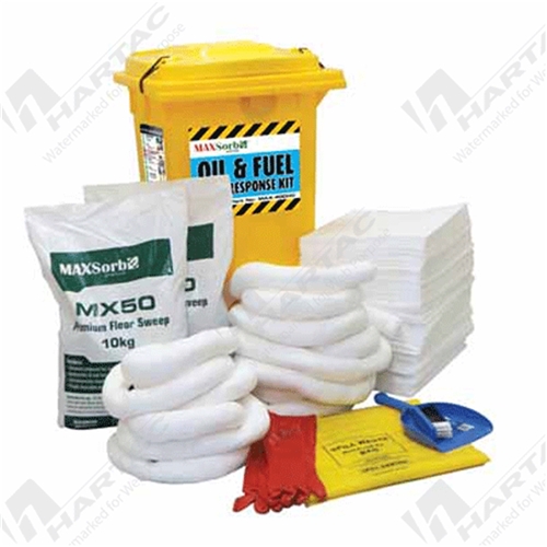Oil & Fuel Spill Kit in 400L Wheelie Bin