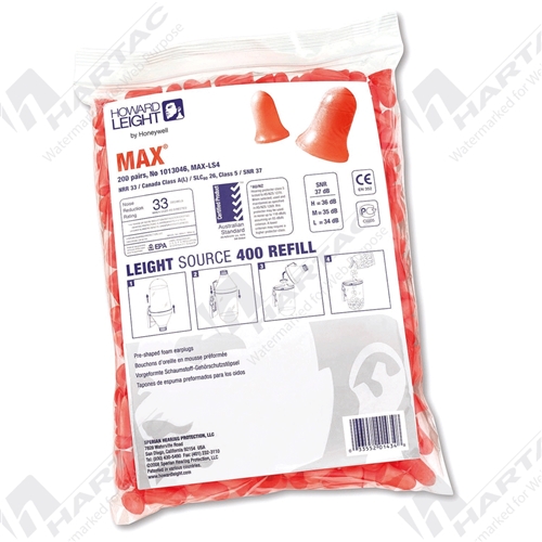 Max Uncorded Earplugs Refill Pack 200