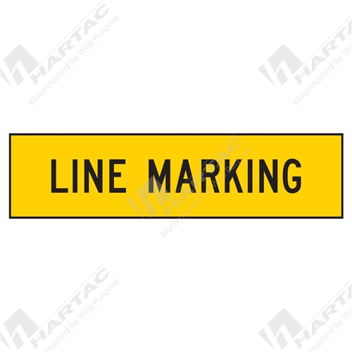1200*300 Traff Corflute Ref CL1 Line Marking Black on Yellow (POA)