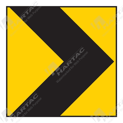 600*600 Traff Corflute Ref CL1 Black on Yellow Temporary Hazard Marker