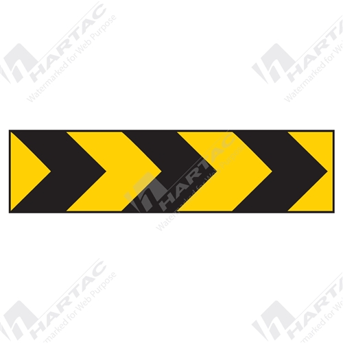 1200*300 Traff Corflute Ref CL1 Black on Yellow Temporary Hazard Marker