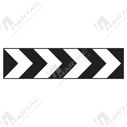 1200*300 Traff Corflute Ref CL1 Black on White Temporary Hazard Marker