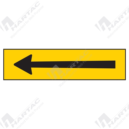 1200*300 Traff Corflute Ref CL1 Lane Status Arrow Picto Black on Yellow (POA)