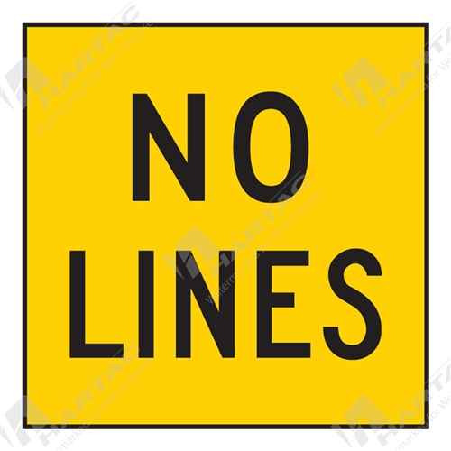 600*600 Traff Corflute Ref CL1 Black on Yellow No Lines