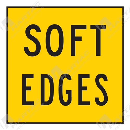 600*600 Traff Corflute Ref CL1 Black on Yellow Soft Edges