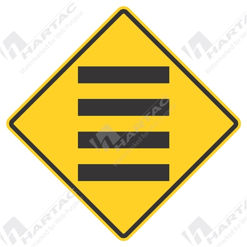 600*600 Traff Alum Ref CL1 Rumble Strip Black on Yellow