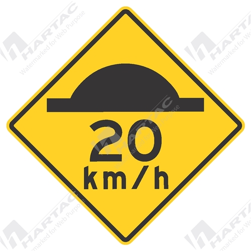 900*900 Traff Alum Ref CL1 Speed Hump 20km/h Black on Yellow