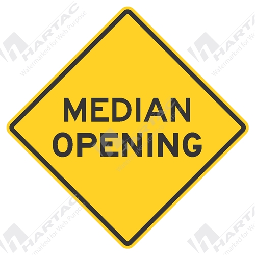 600*600 Traff Alum Ref CL1 Median Opening Black on Yellow