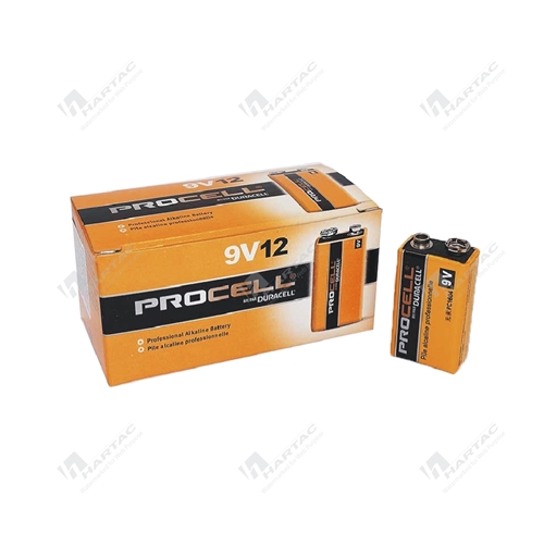Duracell Procell Alkaline Manganese Dioxide Battery 9V  Pk of 12