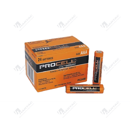 Duracell Procell Alkaline Manganese Dioxide Battery AAA Size  Pk of 24