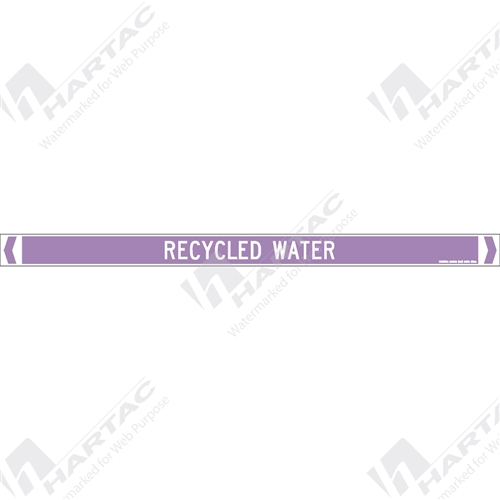 460*29 Pipemarker Type S S/A Non-Ref (pk10) Recycled Water White On Violet
