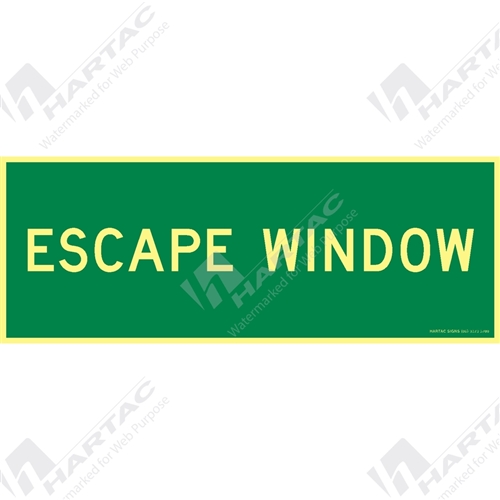400*150mm - Marine Poly Escape Window Green on Luminous