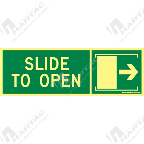 PR4483GM Marine (Directions) "Slide To Open With Arrow Door Slide