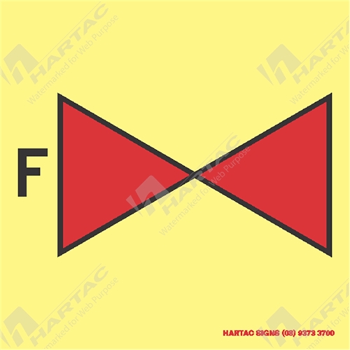 150*150mm - Marine Poly Foam Valve Red and Black on Luminous