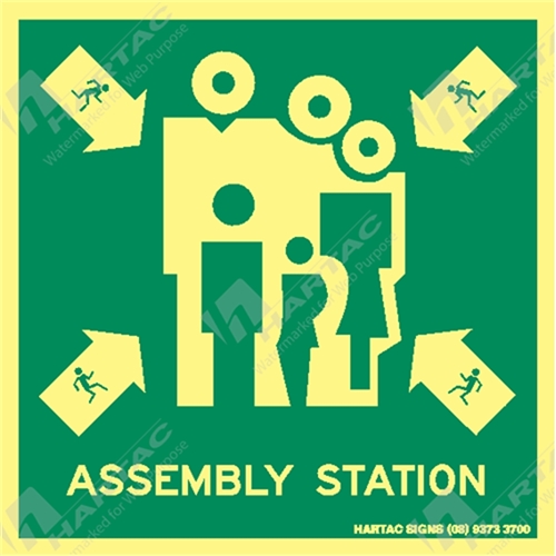 150*150mm - Marine S/A Assembly Station Luminous on Green