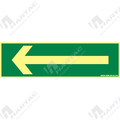 250*75mm - Marine S/A Arrow Luminous on Green