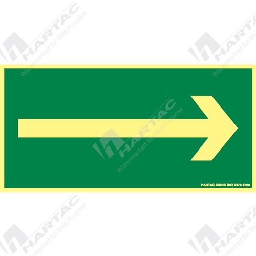 300*150mm - Marine S/A Arrow Green on Luminous