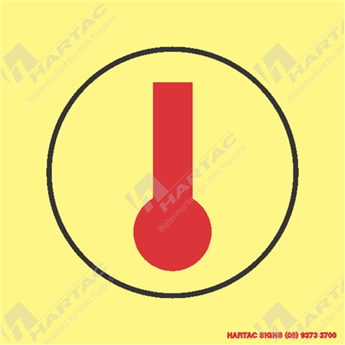 150*150mm - Marine S/A Heat Detector Red and Black on Luminous