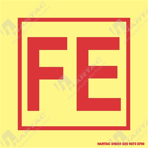 150*150mm - Marine S/A Locker With Fireman's Outfit Red on Luminous