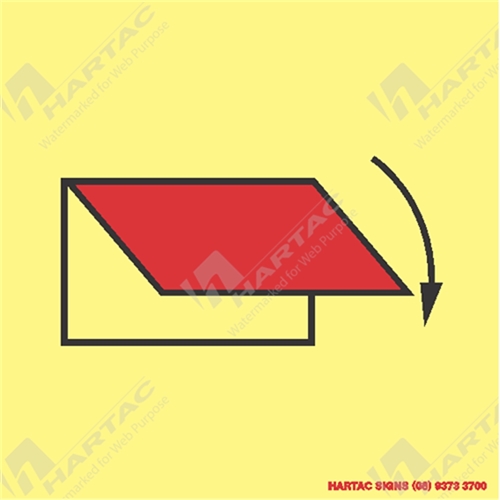 150*150mm - Marine S/A Closing Appliance Ext Vent Red and Black on Luminous
