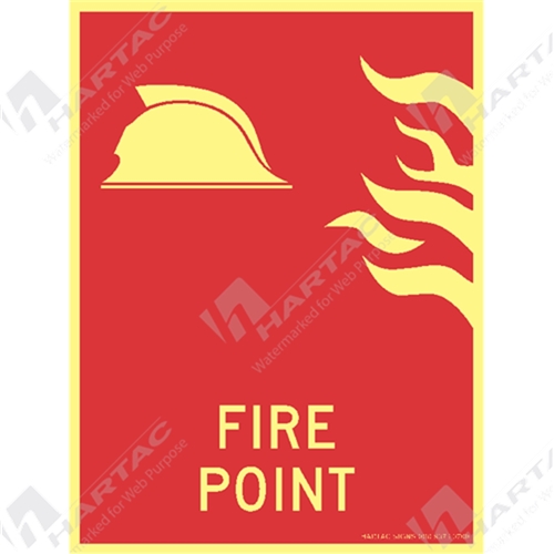 150*200mm - Marine S/A Fire Point Luminous on Red