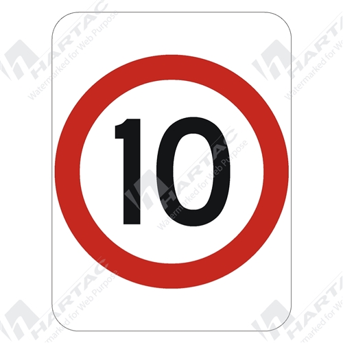 450*600 Alum Ref CL1 10km Speed Red & Black on White