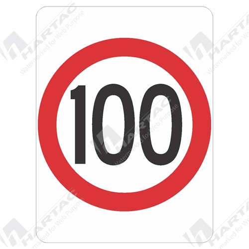 450*600 Alum Ref CL1 100km Speed Red & Black on White
