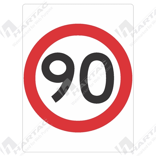 600*800 Alum Ref CL1 90km Speed Red & Black on White