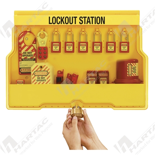 Lockout Device Station with Electrical Lockout Accessories