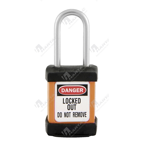 Masterlock S31 Lockout Padlock Stainless Steel Shackle Orange Keyed Alike Set of 50